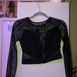 fishnet crop top